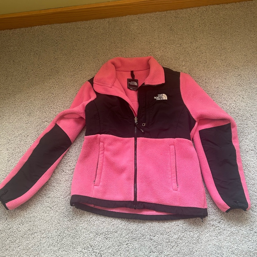 The north face pink fleece jacket windbreaker size small